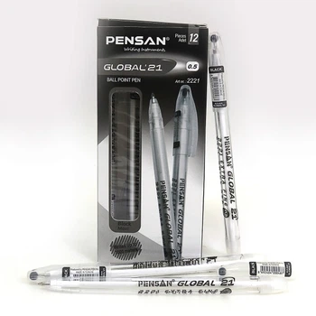 Ручка масляная Global Pensan, черная, 12 шт.