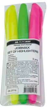 Набор текст-маркеров JOBMAX, круглых, 2 шт. в упаковке