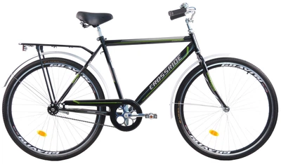 Велосипед міський 28 дюймів Crossride Comfort M з багажником, рама 21" (Чорний)