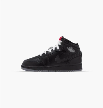 Кроссовки детские Jordan 1 Mid Bg Black 38.5 Черный HV5180-010