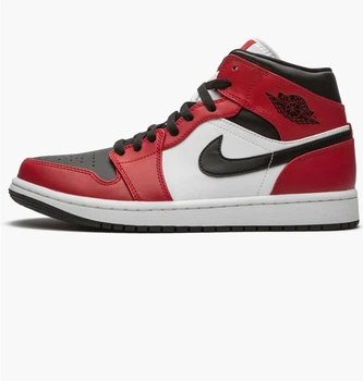 Кроссовки мужские Jordan 1 Mid Red/White 42.5 554724-069