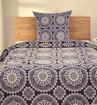Підковдра з сатину 155*220 см Livarno Home Німеччина Синій з білим