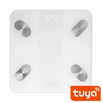 Весы напольные электронные Adler AD 8186 White Smart Bluetooth 180 кг