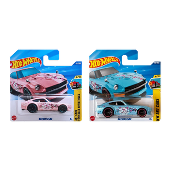 Набор Машинка Базовая Hot Wheels Datsun 240Z HW Art Cars 1:64 JJB80 Blue + Pink