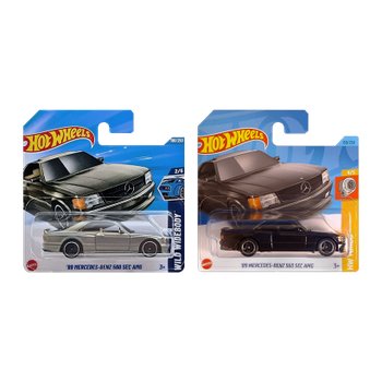Набор Машинка Базовая Hot Wheels '89 Mercedes-Benz 560 SEC AMG Wild Widebody 1:64 JBB11 Grey + Black