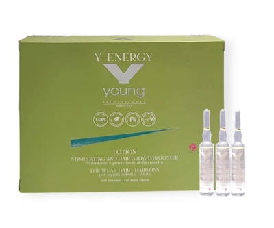 Ампулы для стимуляции роста волос с экстрактом морских водорослей Young Y-ENERGY Lotion hair growth booster 12×10 мл