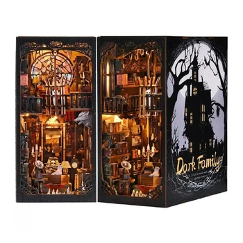 Бук Нук Венсдей 3D Інтер'єрний конструктор Wednesday Dark Family DIY Book Nook Kit SL-04