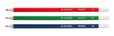 Карандаши графитные Buromax HB корпус Разноцветные (BM.8501)