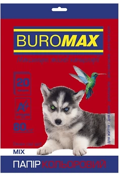 Бумага цветная Buromax DARK+INTENSIV А4 80г/м2 10цв. 20л. (BM.2721920-99)