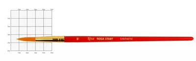 Кисть синтетика Rosa Start круглая №10 кор. ручка (4823098500216)