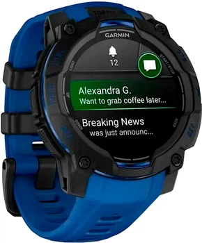Smartwatch Garmin Instinct 3 45mm AMOLED Black with Bolt Blue Band (010-02936-03)