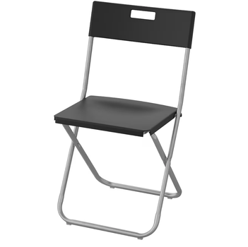 Стульчик кухонный раскладной, черный IKEA GUNDE 002.177.97