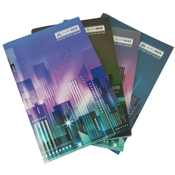 Канцелярская книга Buromax JOBMAX A4 96 л клетка ассорти (BM.2428)