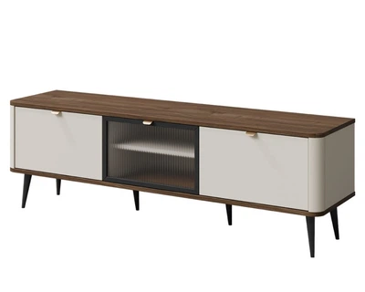 Тумба под телевизор MARLY REG 12 160х52х40 кашемир / орех Jurek