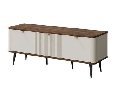 Тумба под телевизор MARLY REG 14 130х52х40 кашемир / орех Jurek