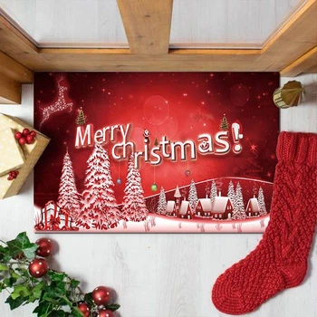 Декоративный новогодний коврик Cappone , Праздничный Пейзаж , 60x90 см