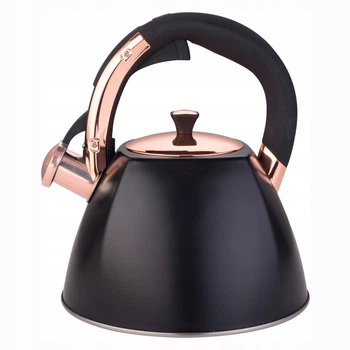 Чайник 3л из нержавеющей стали со свистком и ручкой "soft touch" Kamille KM-0864