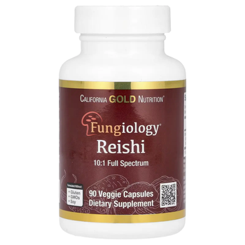 Гриби Рейші (Reishi Fungiology) 600 мг, California Gold Nutrition, 90 капсул