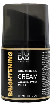 Крем для лица с комплексом AHA кислот 5% - Biolab Estetic Brightening AHA Acids 5% Cream 100ml (1512464-40327380)
