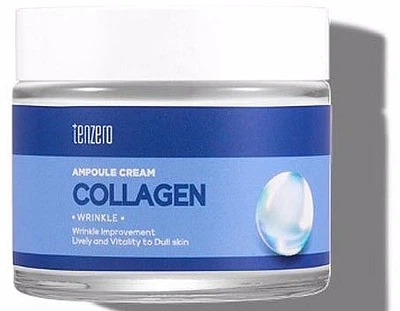 Ампульный крем для лица от морщин - Tenzero Wrinkle Collagen Ampoule Cream 70g (1161590-40562495)