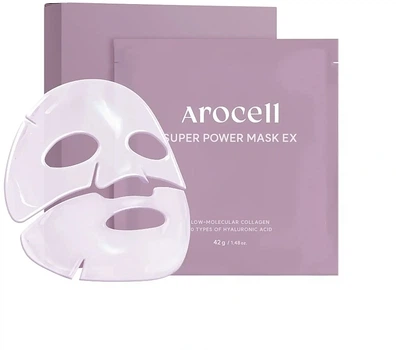 Гидрогелевая маска с коллагеном и 10 видами гиалуроновой кислоты - Arocell Super Power Mask EX 4x42g (1525017-41540004)