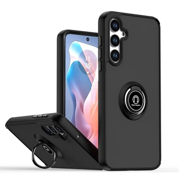 Чохол Fiji Colorframe для Samsung Galaxy S25 FE 5G (S731) матовий бампер з кільцем підставкою Black