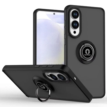Чохол Fiji Colorframe Samsung Galaxy S25 Edge 5G (S937) матовий бампер з кільцем підставкою Black
