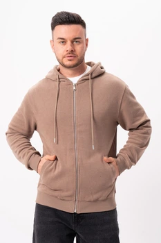Кофта на замку спортивна плюш KOR 706 Бежевий (№61 coffee) 3XL