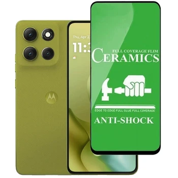 Защитное стекло-пленка Fiji Ceramics для Motorola G86 Power полная проклейка черный