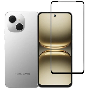 Защитное стекло LUX для Tecno Spark 40C (KM4k) полная проклейка черный