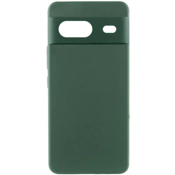 Чехол панель силиконовый Premium Silicone Cover Um Full Camera для Google Pixel 8a Зеленый / Dark green