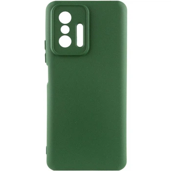 Чехол с защитой камеры Premium Silicone Cover Um CaseIT Full Camera Protective (AA) для Xiaomi 11T / 11T Pro Зелений / Dark green