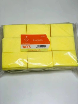 Безворсові серветки Bee Nails 1000 шт середньої жорсткості жовті