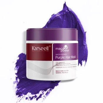 Маска для нейтралізації жовтизни світлого волосся Karseell Maca Power Essence Purple Hair Mask 500 мл (4897110036427)