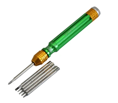 Викрутка BEST BST-889A 6 в 1 прецизійна T3/T4/T5/T6/PH2.0/SL2.0 магнітна, 130mm, двостороння