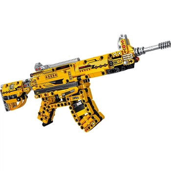 Конструктор оружие Автомат M4A1 Желтый 452 детали