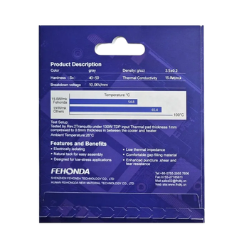 Термопрокладка Fehonda 100x100x1.5mm (15W/m*k) (18664)