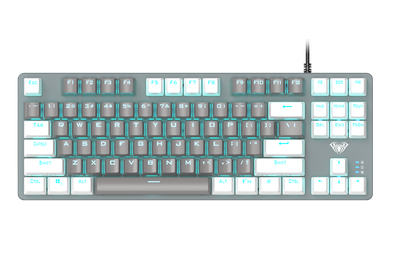 Клавіатура Aula F3287 Blue Switch RGB White/Grey (6948391240688)