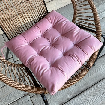 Подушка для стільців (40x40х5 см) Decorator Velour колір рожевий 84-180