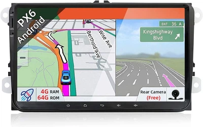 Штатная автомагнитола JOYX PX6 для VW Golf/Skoda/Seat/Polo / 9" / Сенсорная / 4/64Гб / Android 11 / Bluetooth / WI-FI / GPS / USB