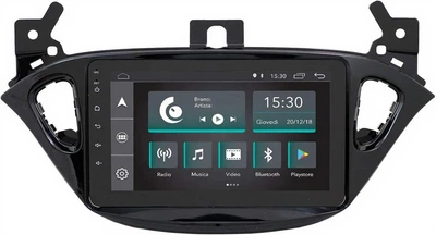Штатна автомагнітола JFSound JF-038OCA-XDAB для Opel Corsa E / 8" / Сенсорна / 2/16Гб / Android 12 / Bluetooth / WI-FI / GPS / USB / DAB+ Б/В