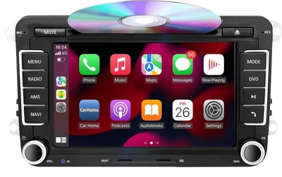 Штатная автомагнитола SEMAITU для VW Golf 5 6 Polo Passat Tiguan / 7" / Сенсорная / Apple CarPlay / Android Auto / Bluetooth / GPS / USB / AUX / SD slot / CD / DVD b2