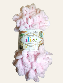 Пряжа Alize Puffy цвет 31 нежно-розовый (А 501)