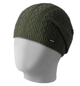Шапка-ковпак чоловіча в'язана FALCON One Size (56-60) Хакі