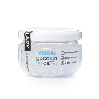 Нерафінована кокосова олія Hillary VIRGIN COCONUT OIL, 100 мл HI-04-026