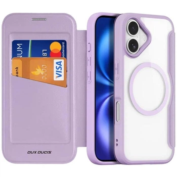 Чохол-книжка Dux Ducis Skin X Pro with MagSafe для Apple iPhone 17 (6.3") Purple Pink