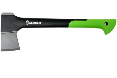Топор 7.6 см с чехлом 30° Gerber Freescape Hatchet из высокоуглеродистой кованой стали с прямым лезвием зеленый с черным