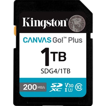 Карта памъяти SDXC (UHS-1 U3) Kingston Canvas Go! Plus 1Tb class 10 A2 V30 (R200MB/s, W160MB/s)