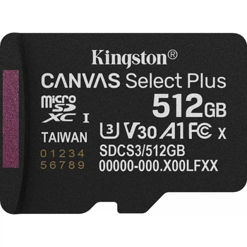 Карта памъяти 512GB microSDXC Canvas Select Plus G en3 150R A1 Single Pack w/o ADP SDCS3/512GBSP