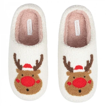 Тапочки домашние новогодние Ardesto Christmas 40/41 размер 28 см (ART2540DW)